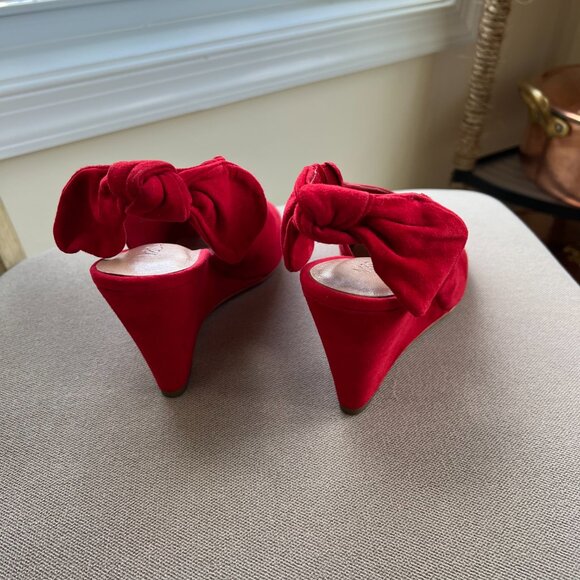 Marks & Spencer red platform Slingbacks - Picture 3 of 7